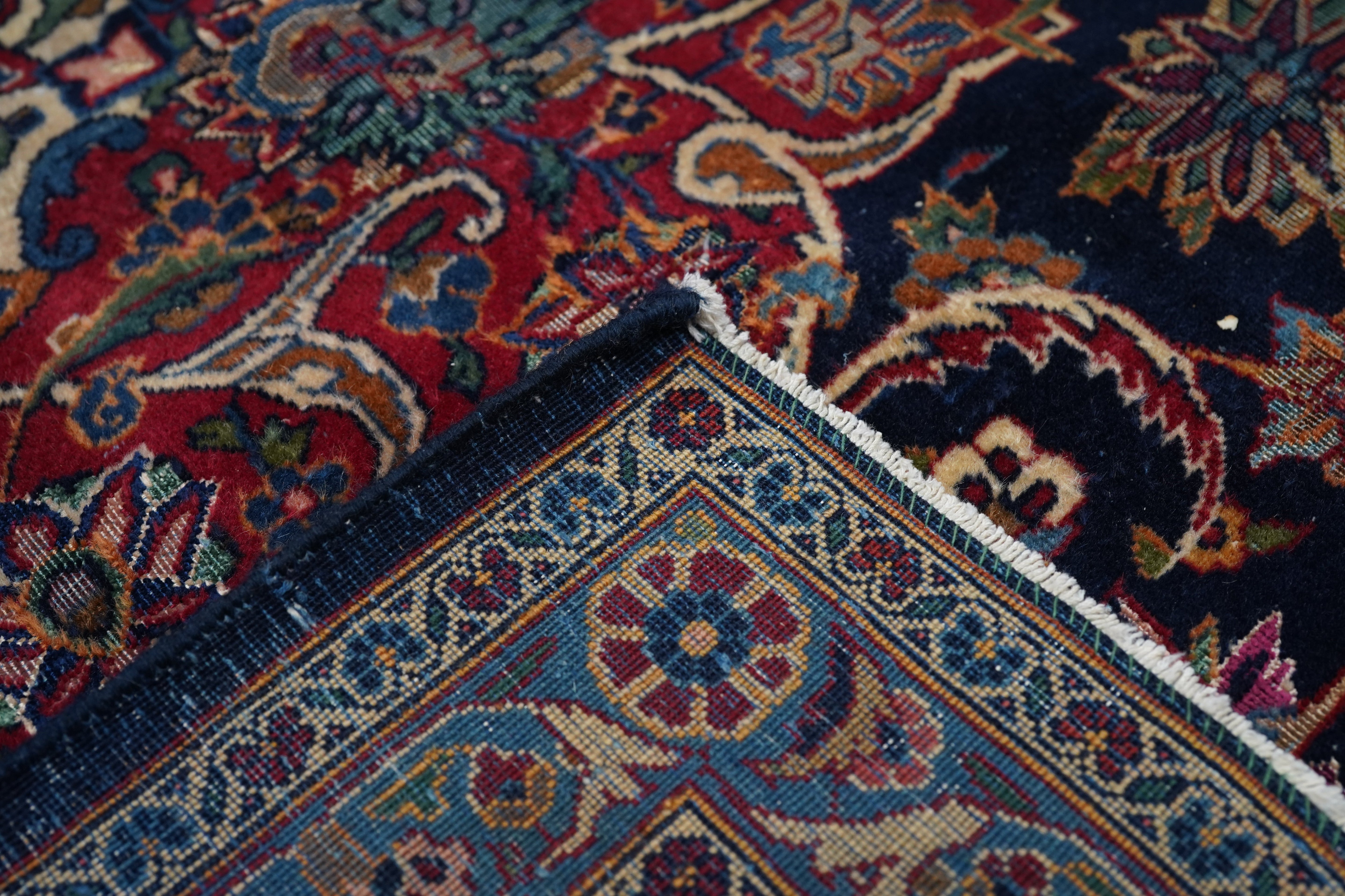 Vintage Persian Kashan Rug 9'6" x 11' 6''