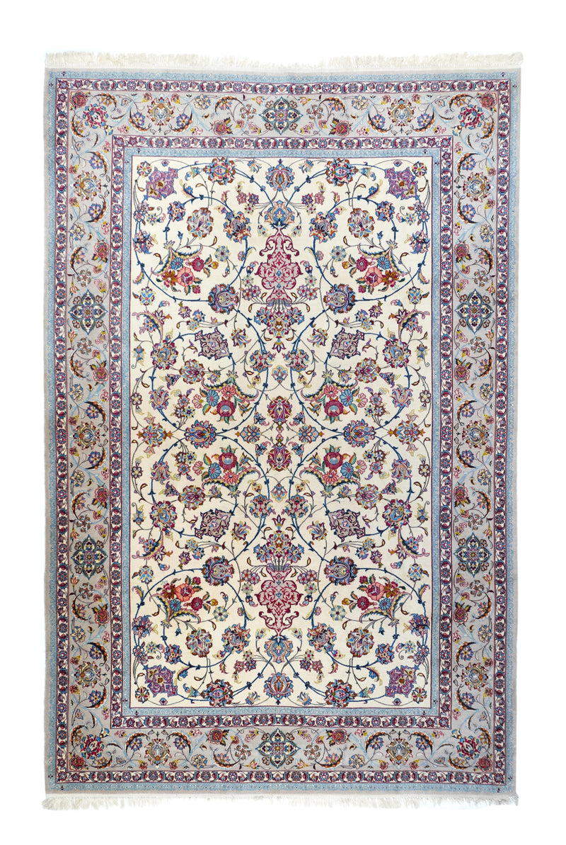 Extremely Fine Isfahan Wool & Silk Rug 7'0'' x 10'0''
