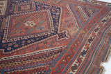 Antique  Qashqai Rug 4' 7" x 9' 6''