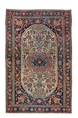 Antique Farahan Sarouk Rug 4'4'' x 6'7''