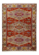 Vintage Turkish Area Rug 4'10'' x 6'8''