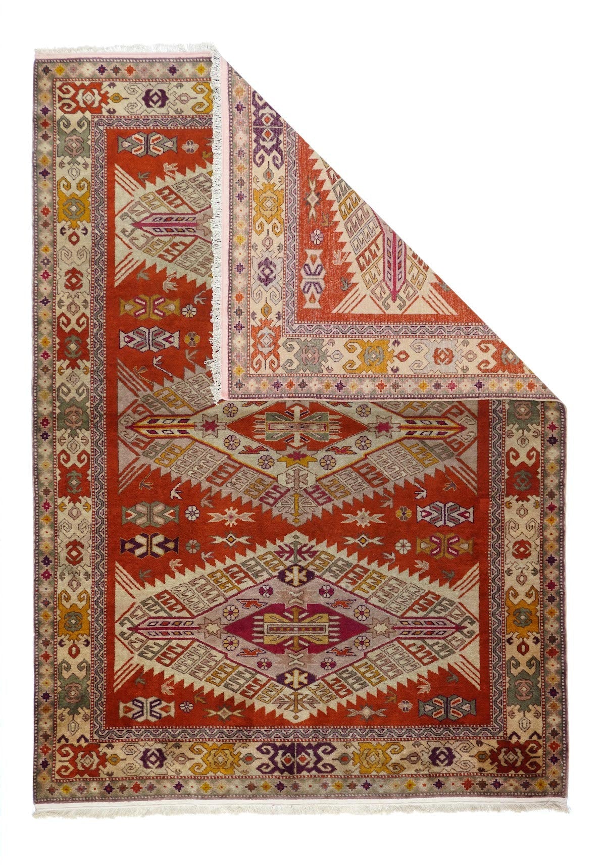 Vintage Turkish Wool Rug 4'10'' x 6'8''