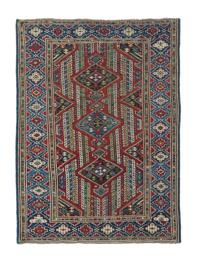 Antique Caucasian Kuba Rug 3'3'' x 4'6''