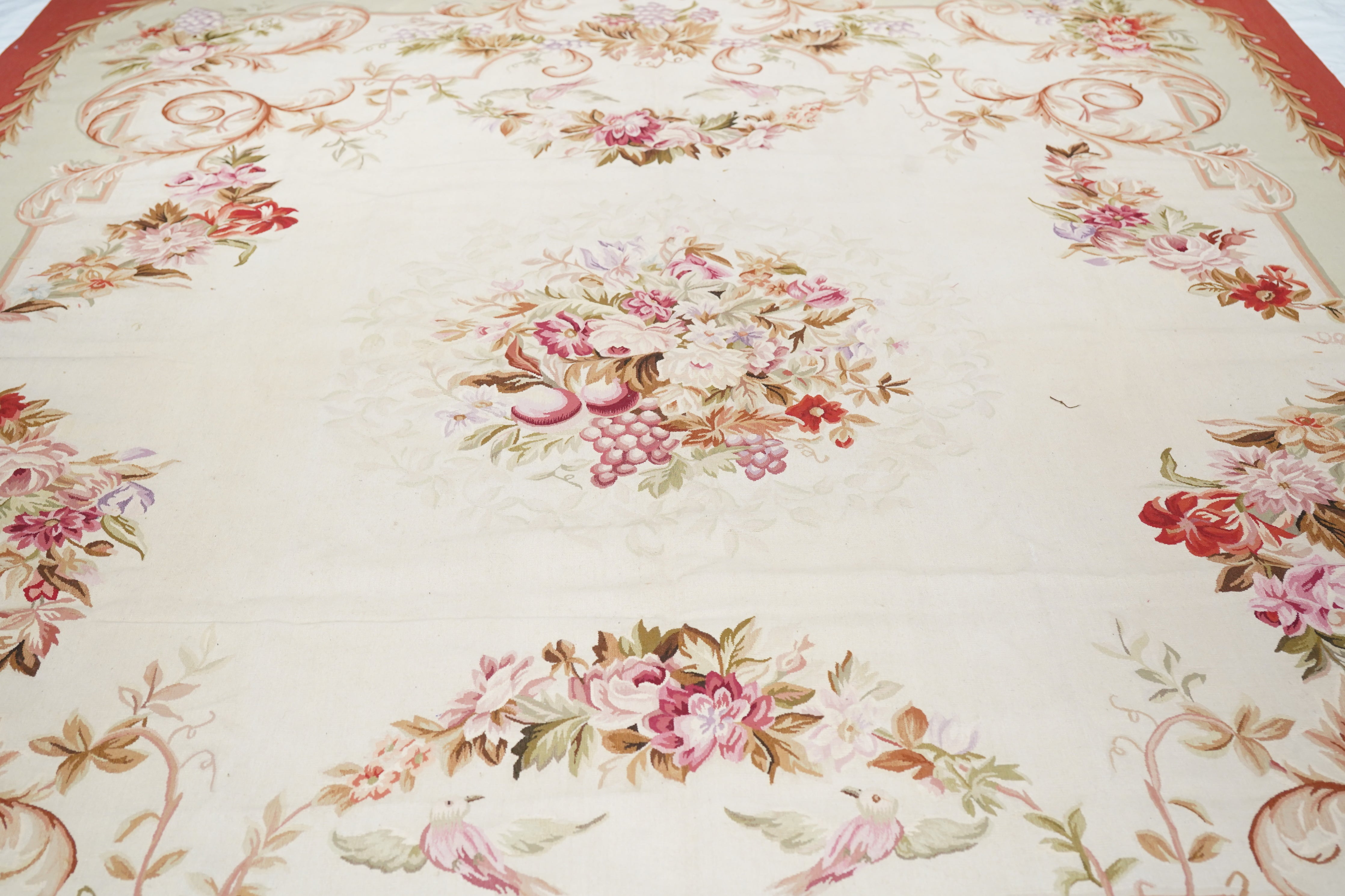 Vintage Aubusson Design Tapestry 8'10'' x 12'2''
