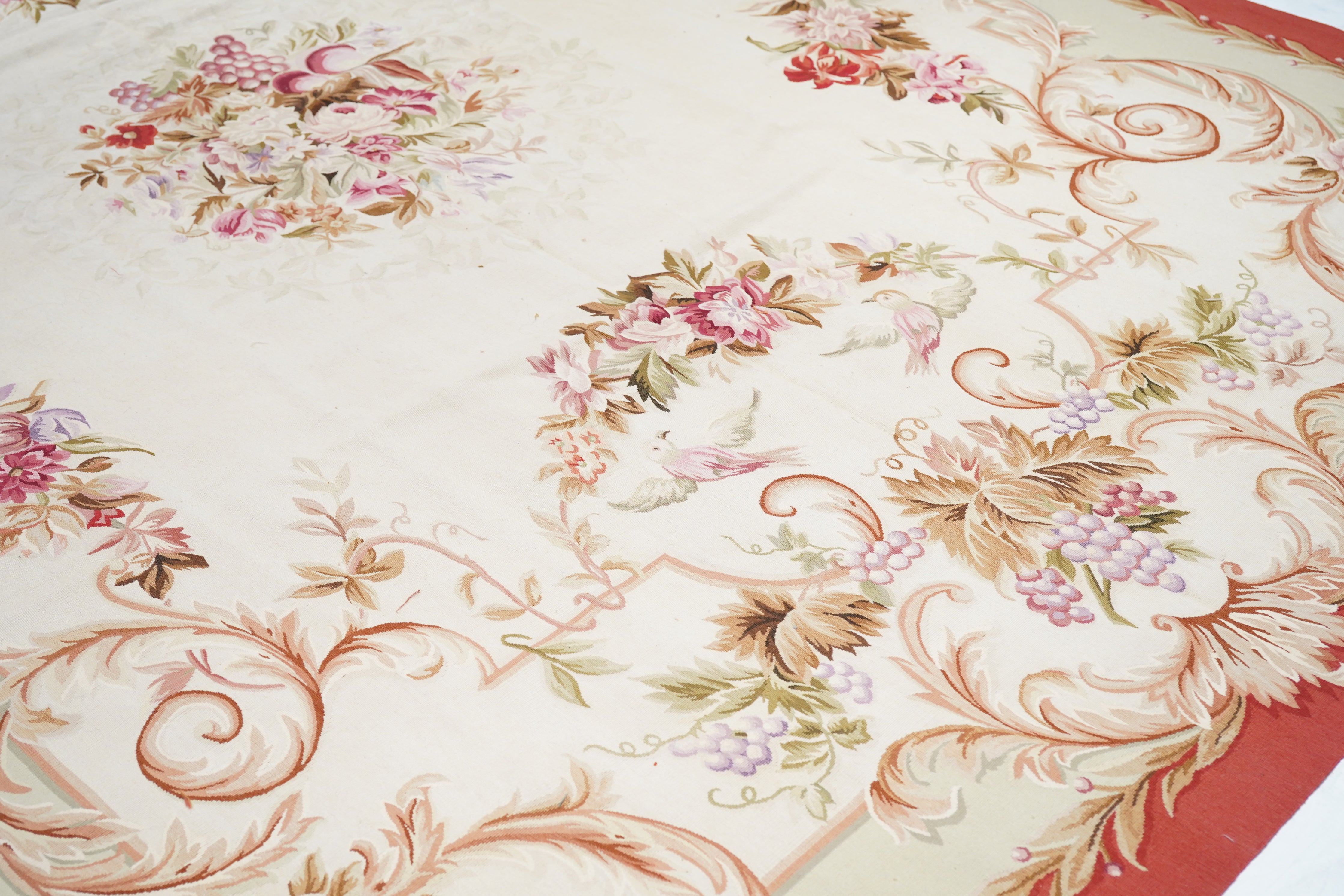 Vintage Aubusson Design Tapestry 8'10'' x 12'2''