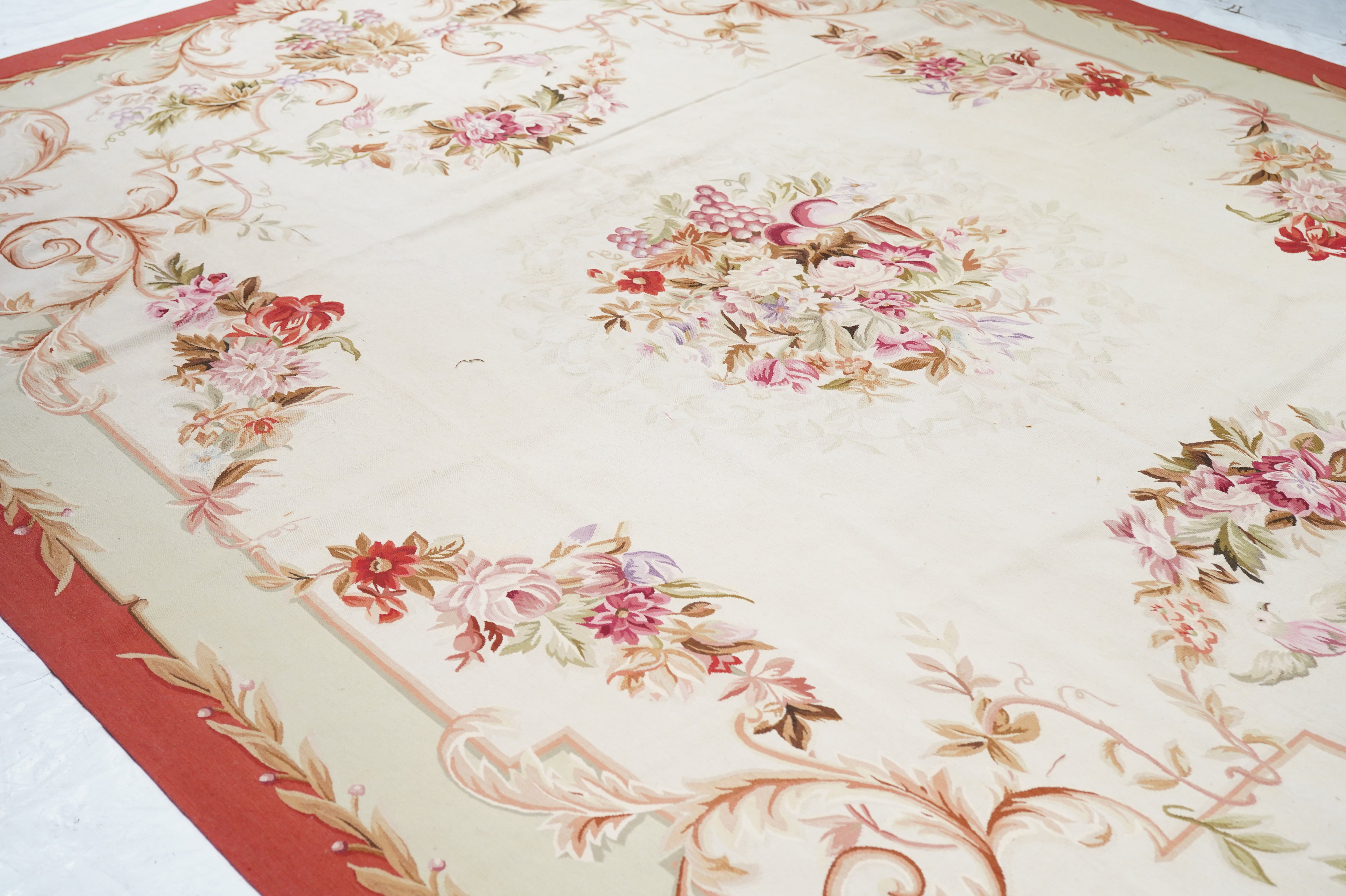 Vintage Aubusson Design Tapestry 8'10'' x 12'2''