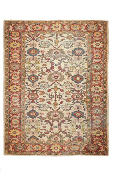 Antique l Mahal Sultanabad Rug 8'6'' x 11'1''