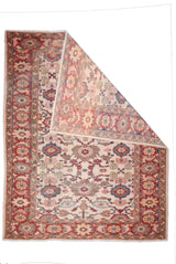 Antique l Mahal Sultanabad Rug 8'6'' x 11'1''