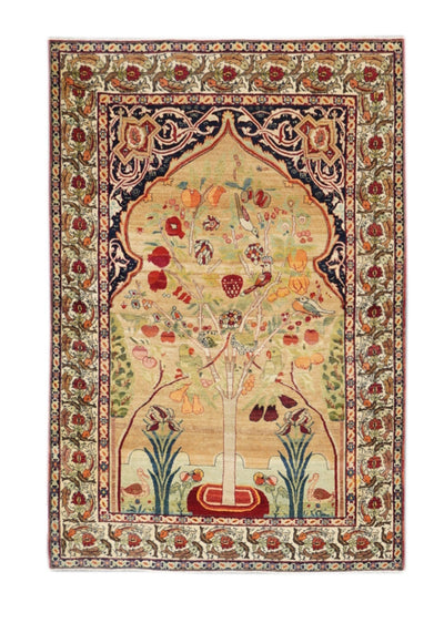 Antique Lavar Kerman Rug 4'3'' x 6'6''