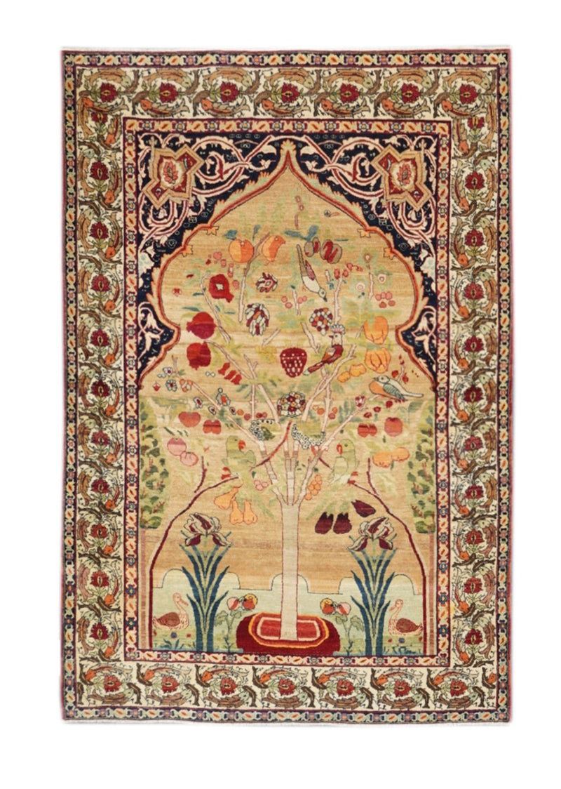 Antique Lavar Kerman Rug 4'3'' x 6'6''