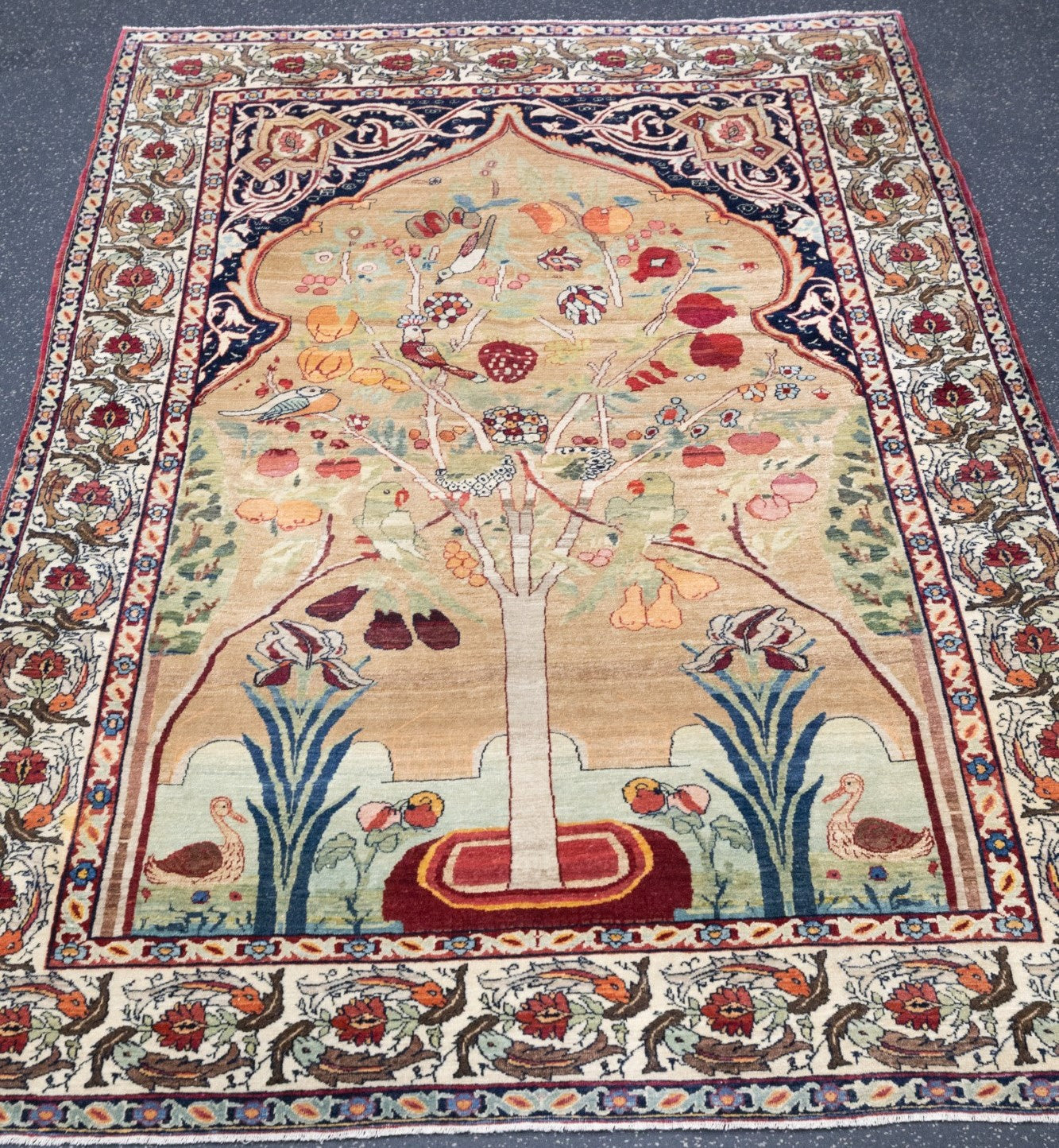 Antique Lavar Kerman Rug 4'3'' x 6'6''