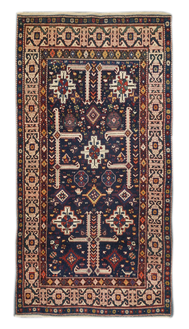 Antique Caucasian Kuba Shirvan Rug 3'6'' x 7'10''