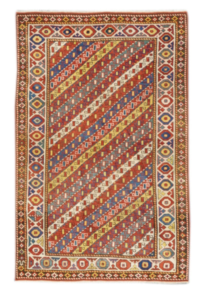 Antique Caucasian Ganje Kazak Rug 3'11'' x 5'11''