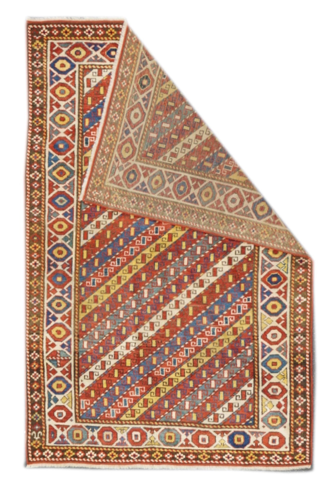 Antique Caucasian Ganje Kazak Rug 3'11'' x 5'11''