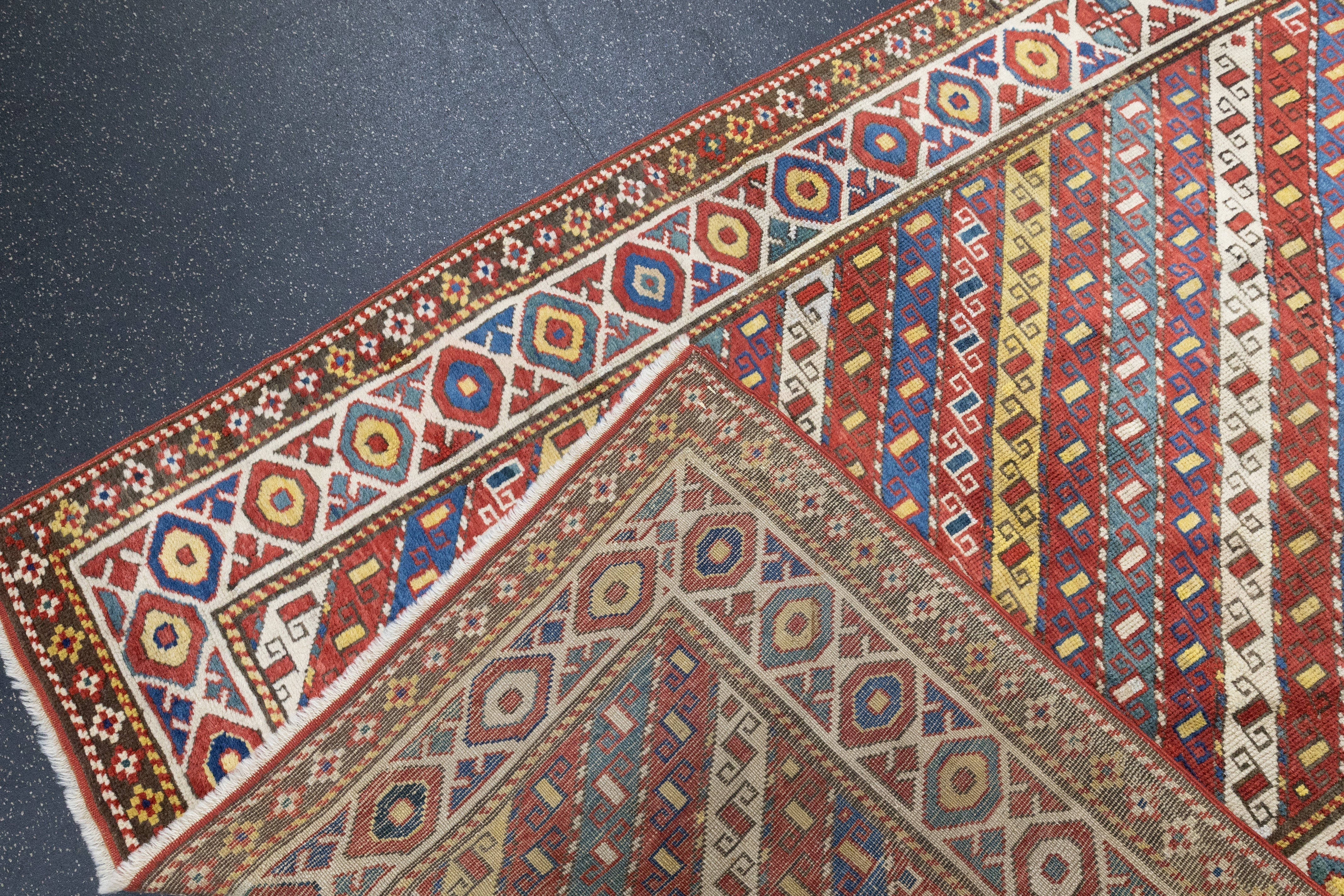 Antique Caucasian Ganje Kazak Rug 3'11'' x 5'11''