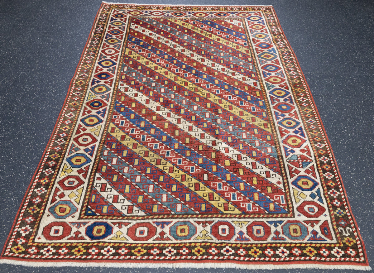 Antique Caucasian Ganje Kazak Rug 3'11'' x 5'11''