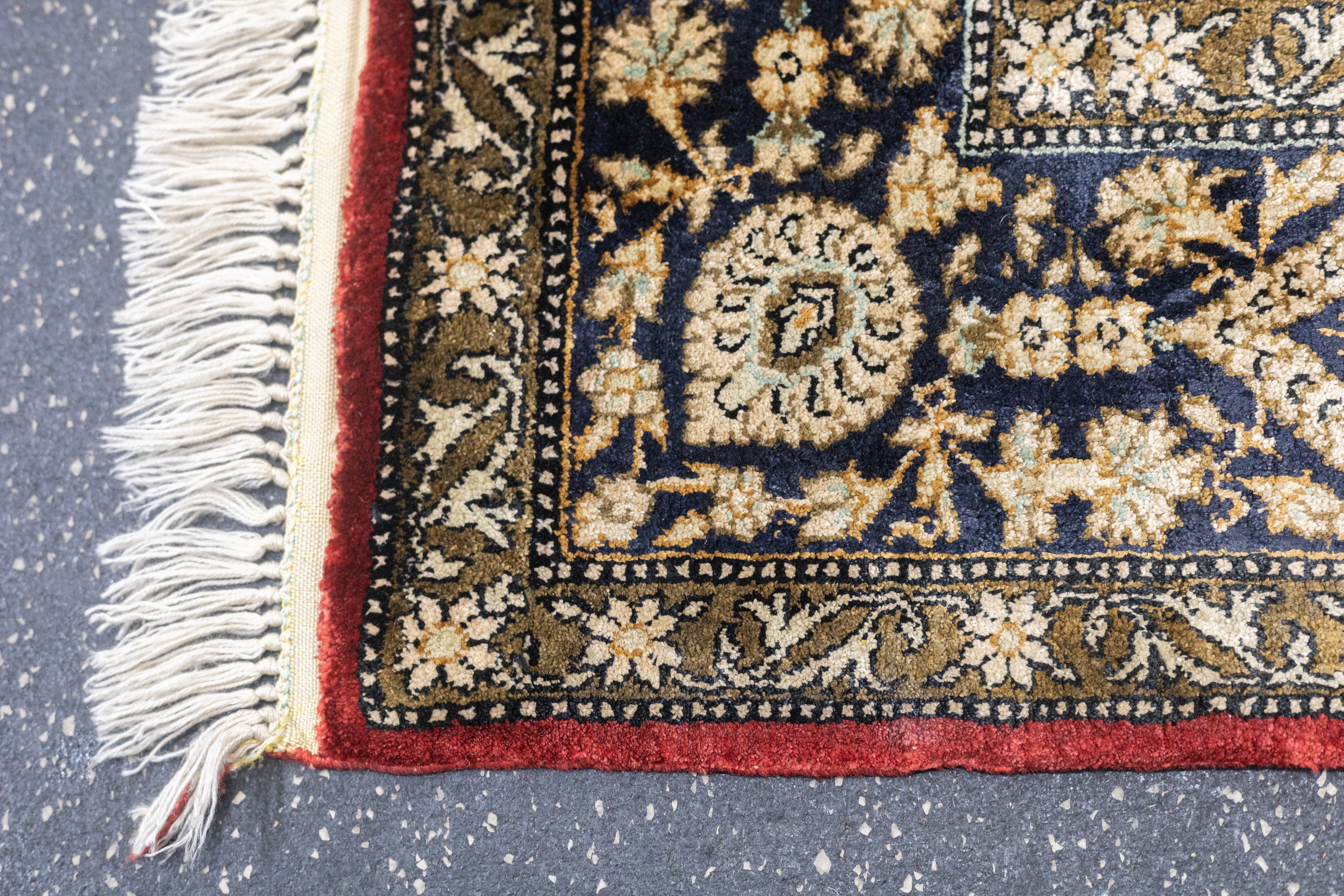 Extremely Fine Vintage Silk  Qum Rug 4'7'' x 7'1''