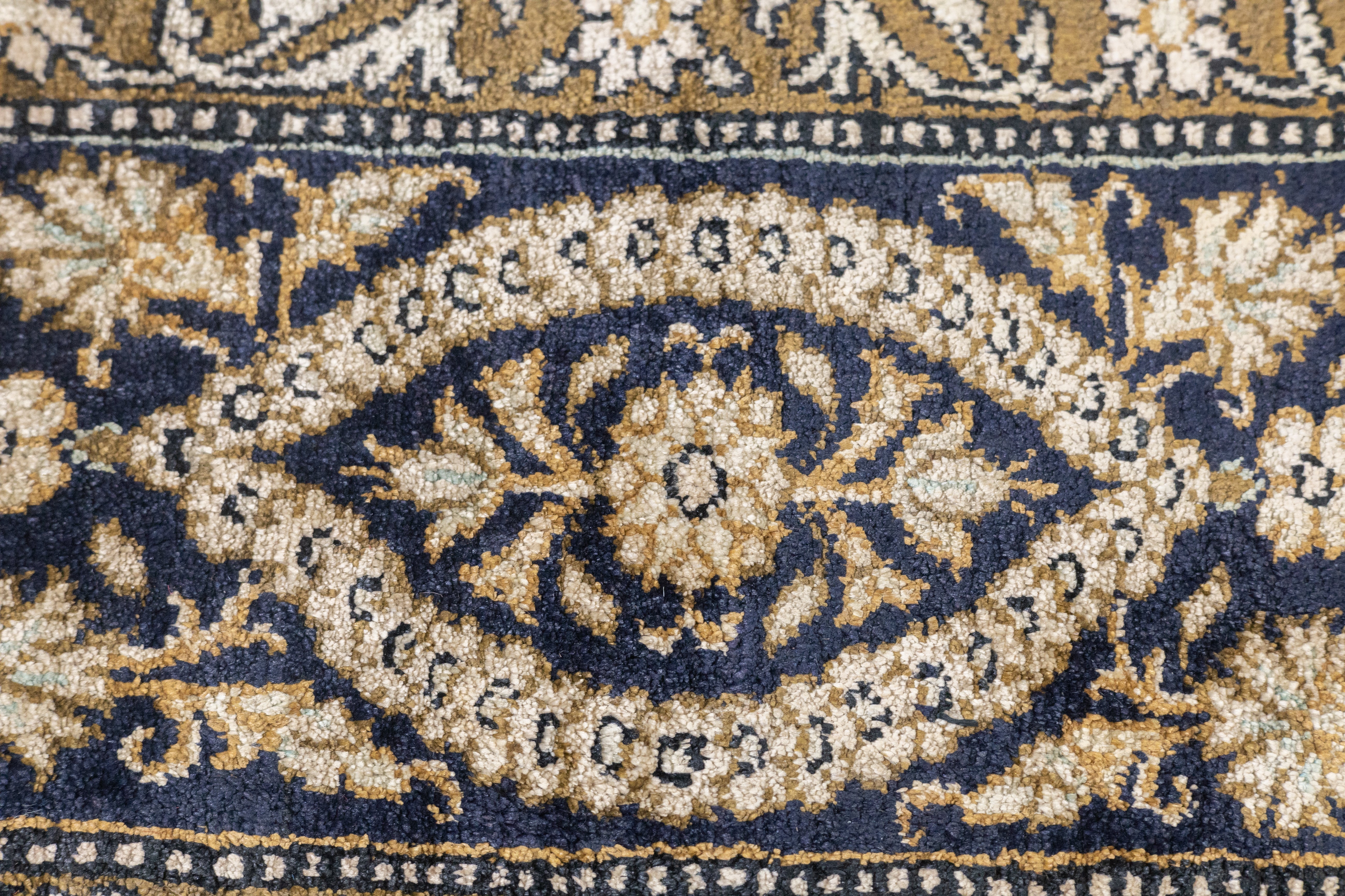 Extremely Fine Vintage Silk  Qum Rug 4'7'' x 7'1''