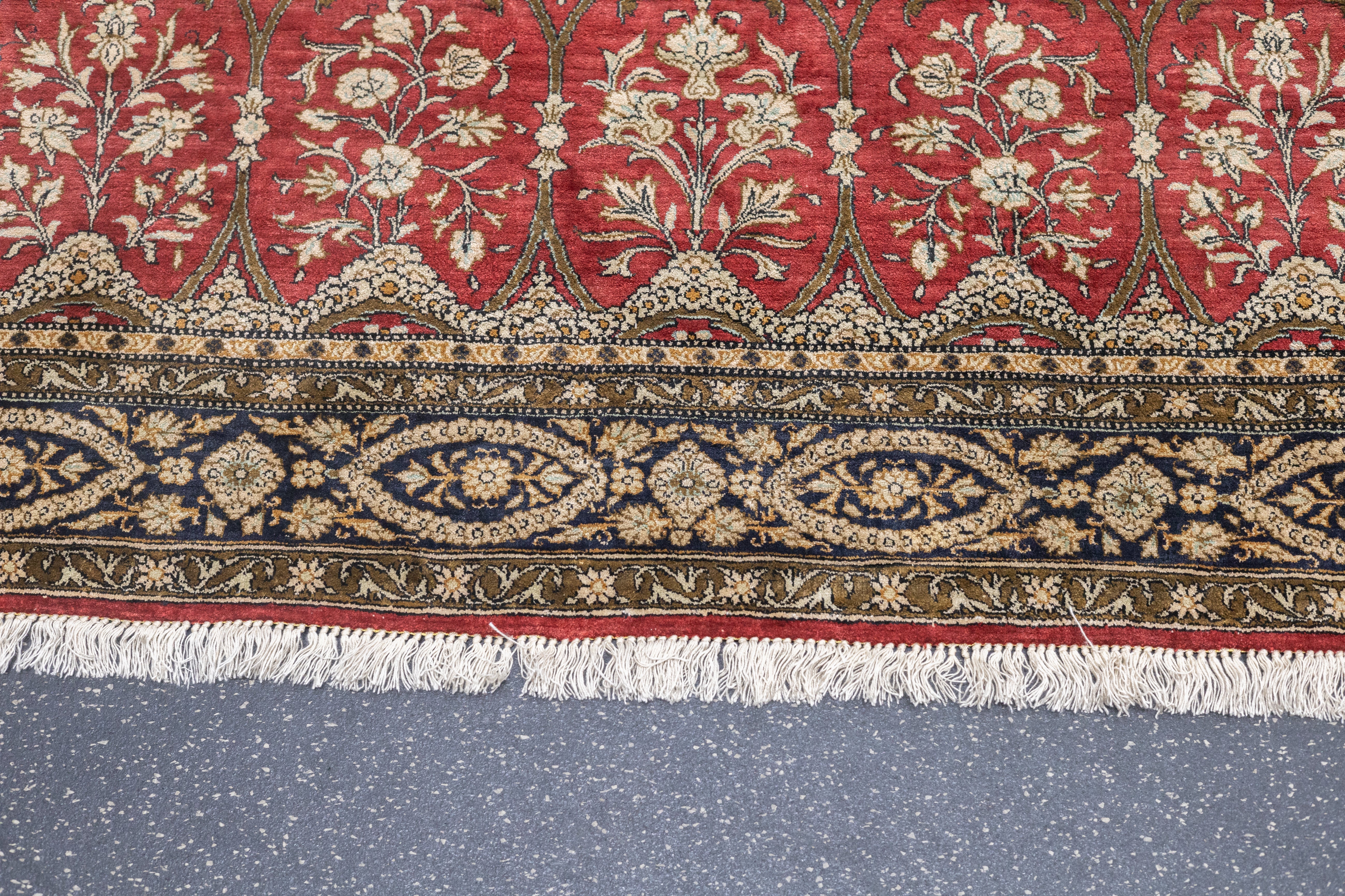 Extremely Fine Vintage Silk  Qum Rug 4'7'' x 7'1''