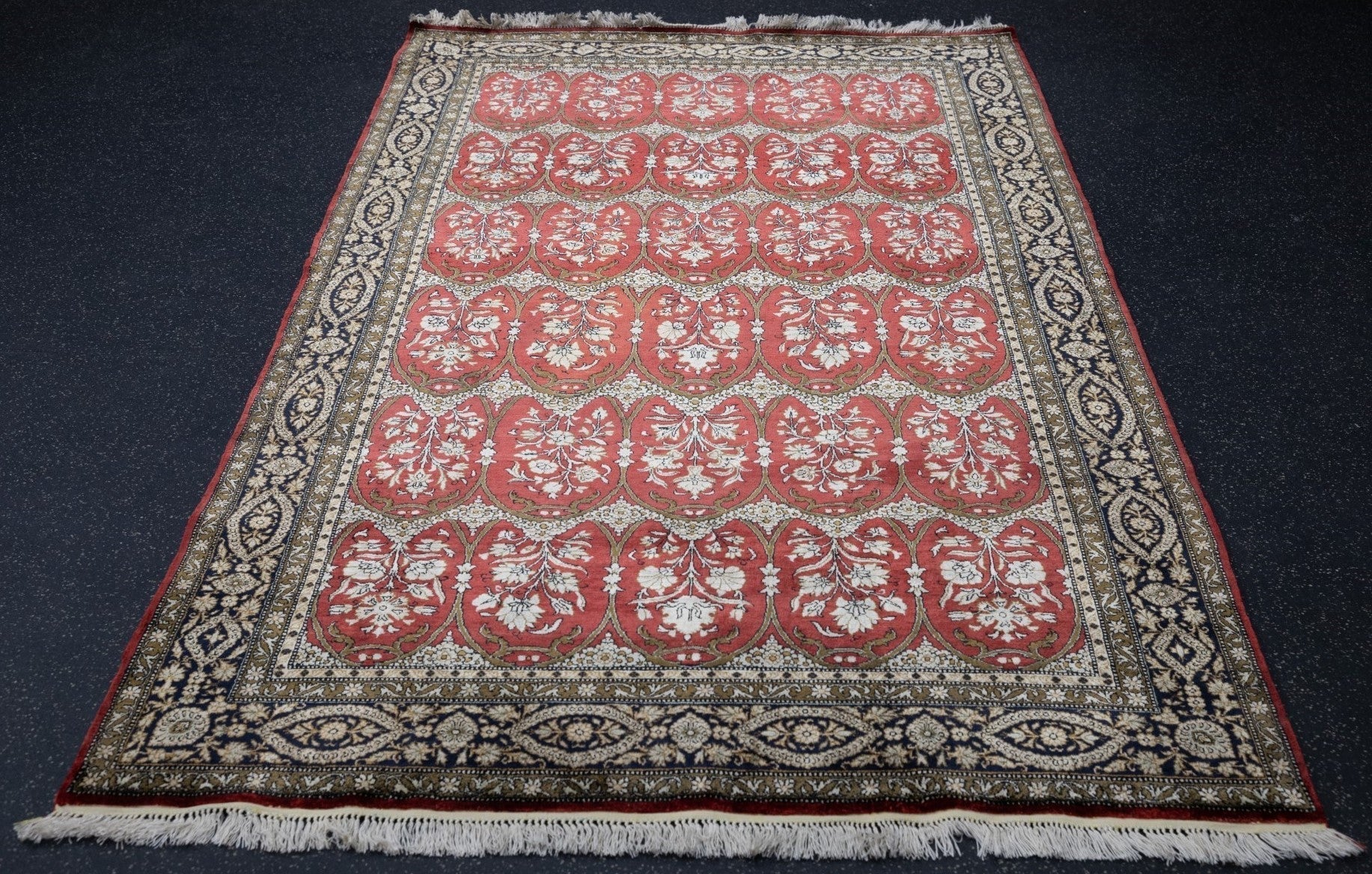 Extremely Fine Vintage Silk  Qum Rug 4'7'' x 7'1''