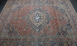Antique Mohtasham Kashan Rug 7'6'' x 11'2''