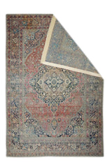 Antique Mohtasham Kashan Rug 7'6'' x 11'2''