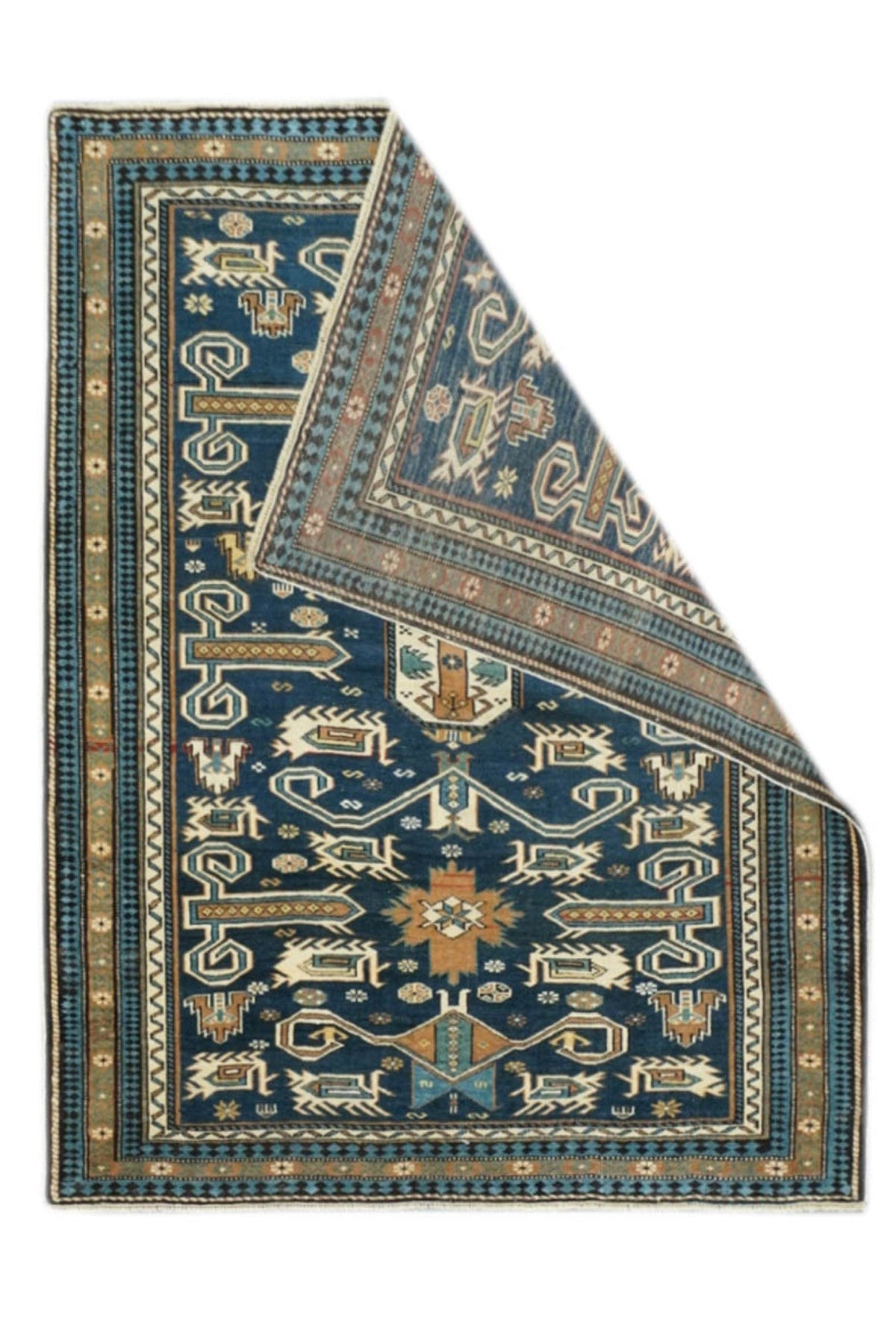 Antique Caucasian Shirvan Perpedil Rug 3'2'' x 4'0"