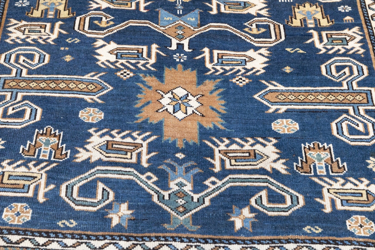Antique Caucasian Shirvan Perpedil Rug 3'2'' x 4'0"
