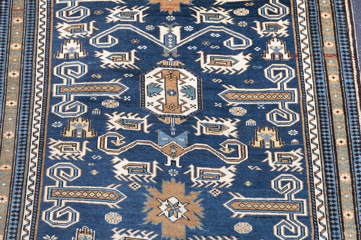 Antique Caucasian Shirvan Perpedil Rug 3'2'' x 4'0"