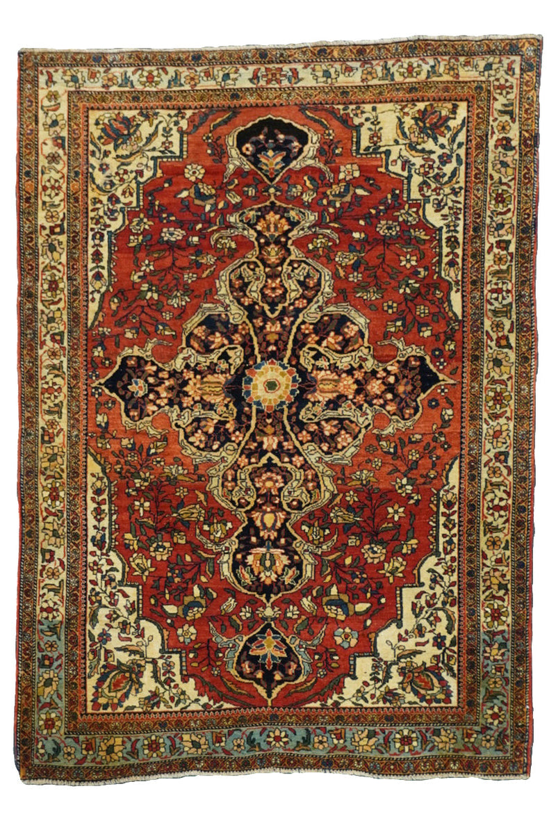 Antique Farahan Sarouk Rug 3'8'' x 5'2''