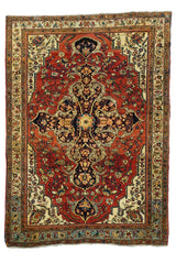 Antique Persian Farahan Sarouk 3'8'' x 5'2''