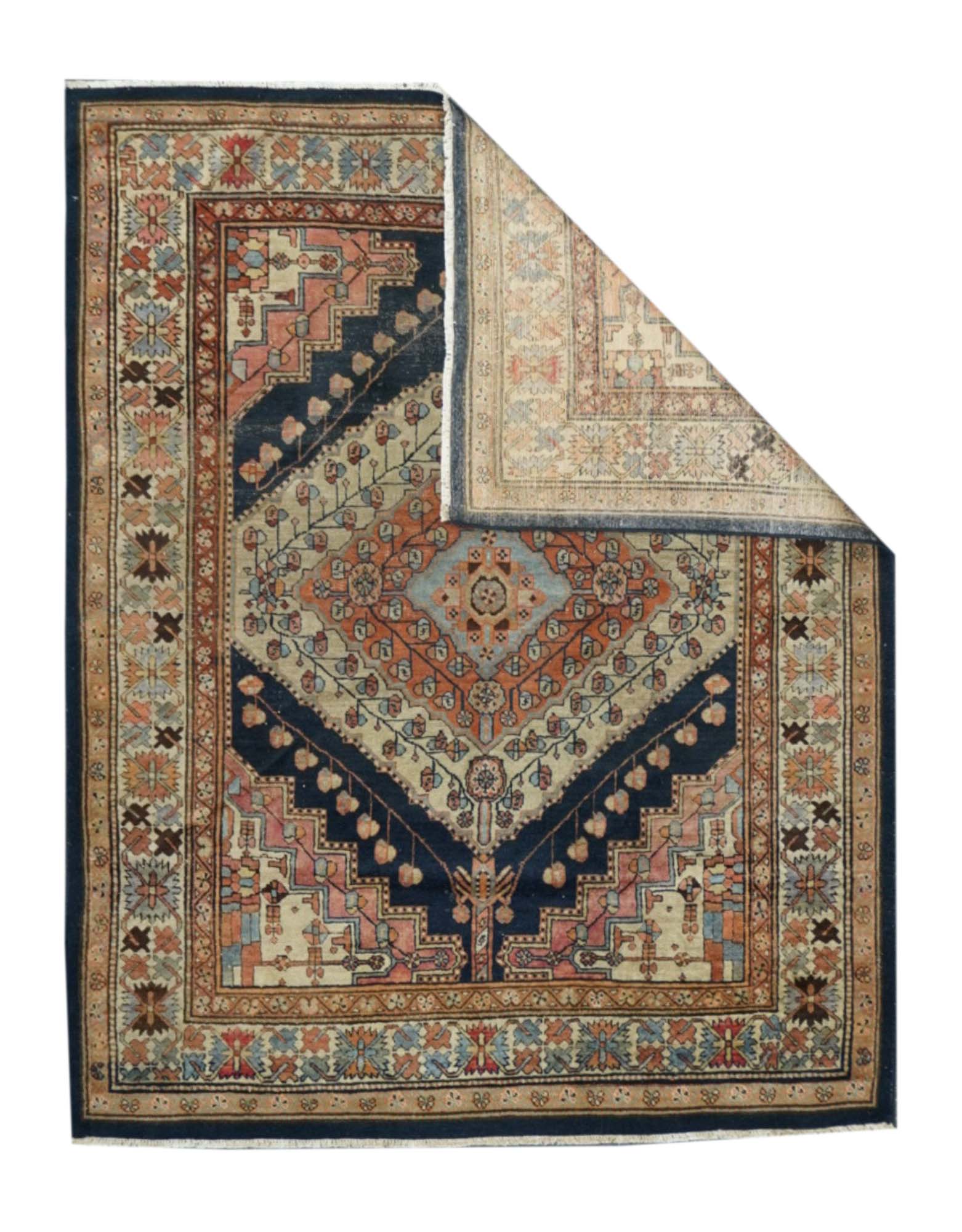 Antique  Malayer Rug 4'8'' x 5'10''