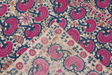 Antique Uzbekistan Suzani Rug 6'2'' x 7'11''