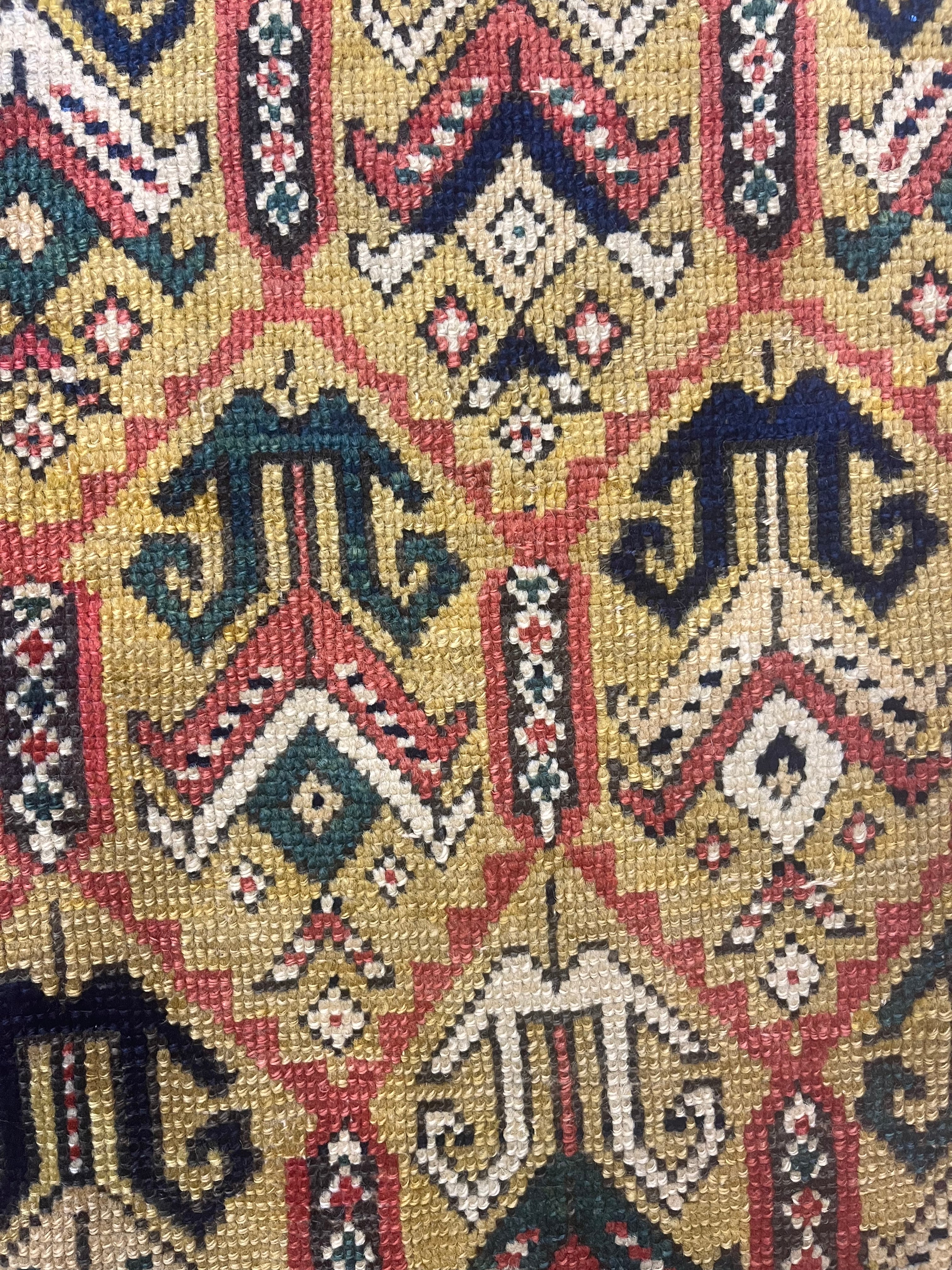 Antique Caucasian Kazak Ganjeh Rug 4' 1" x 6' 0"