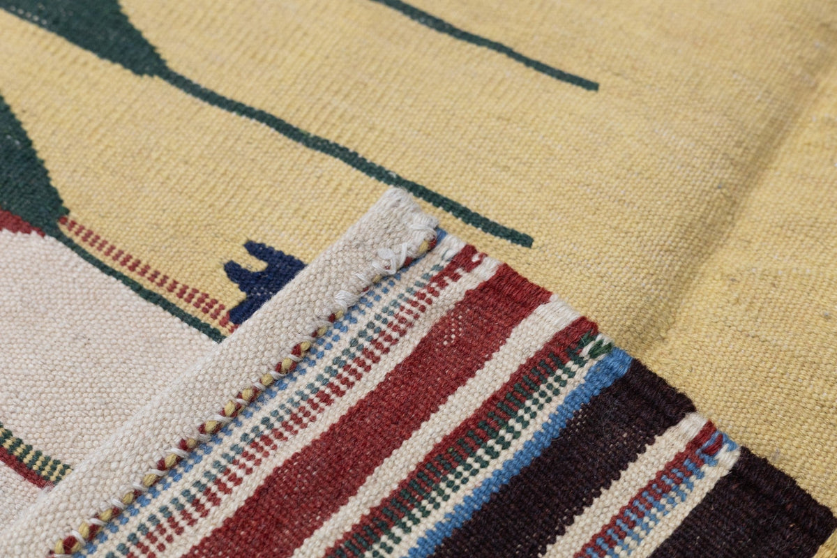 Antique Caucasian Kilim Rug 3'10'' x 4'7''