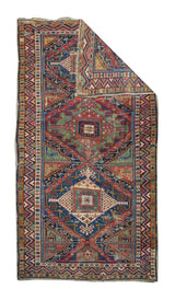 Antique Caucasian Kurdish Kazak Rug 5'5'' x 9'10''