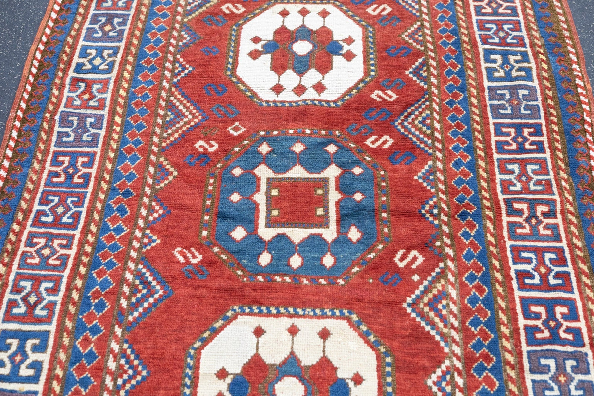 Antique Caucasian Kazak Rug 3'10'' x 7'7''