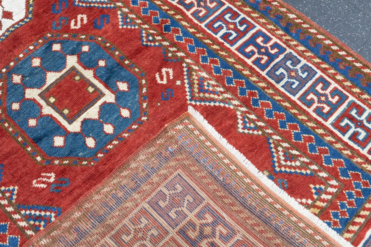 Antique Caucasian Kazak Rug 3'10'' x 7'7''