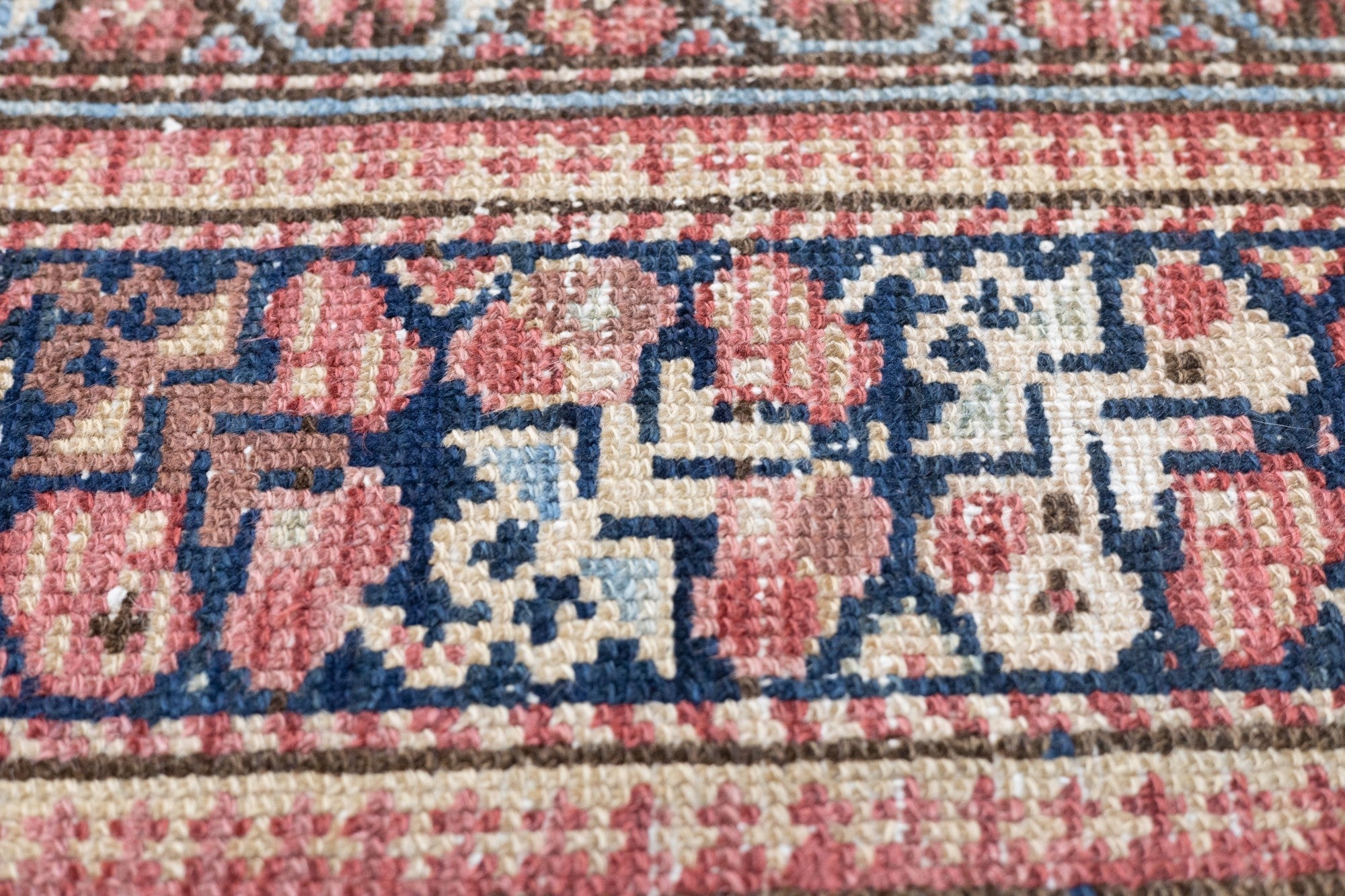 Antique Malayer Shabby Chic Rug 5'9'' x 12'9''