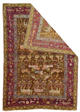 Antique Silk Turkish Rug 3'6'' x 5'1''