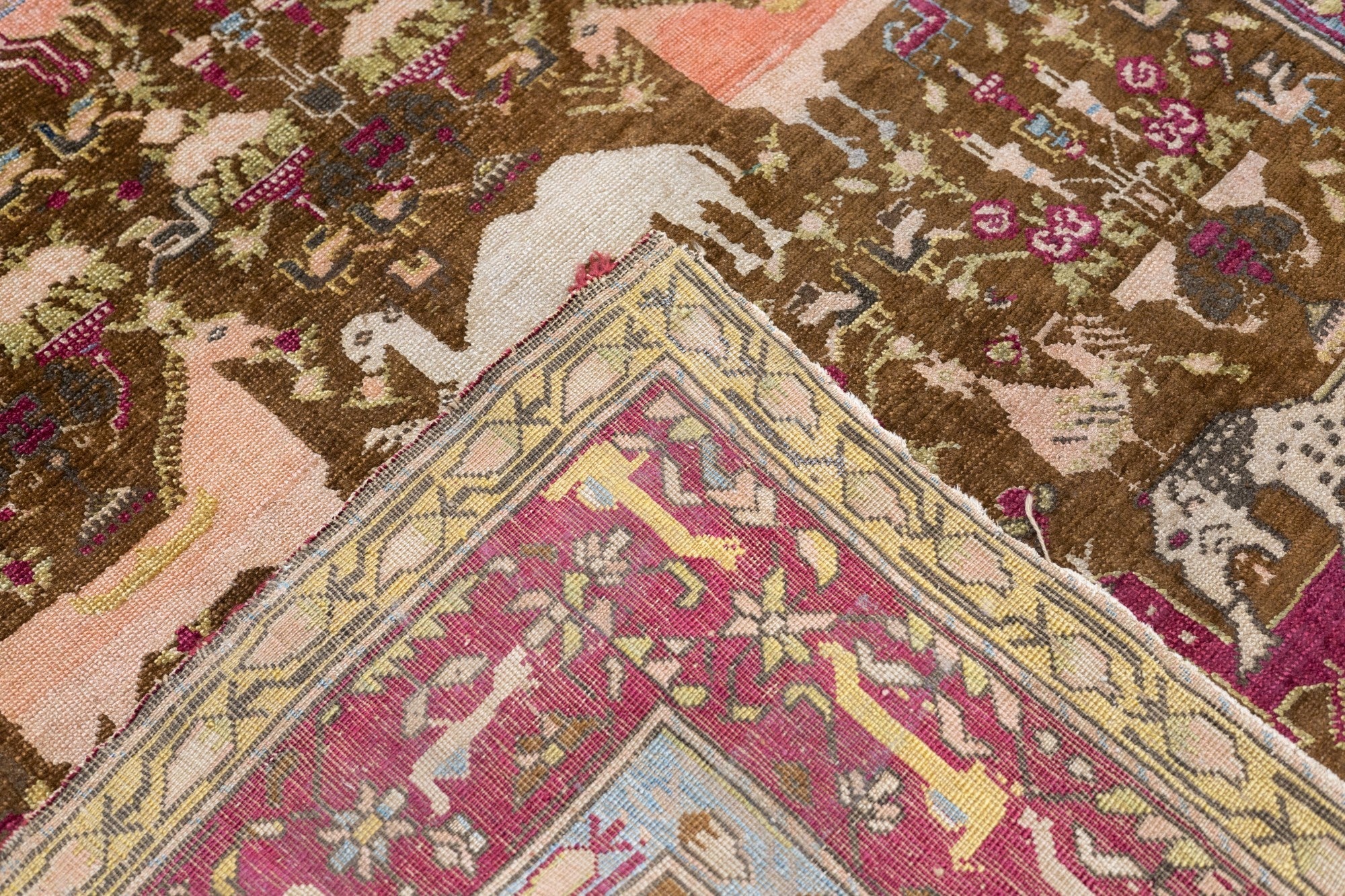 Antique Silk Turkish Rug 3'6'' x 5'1''