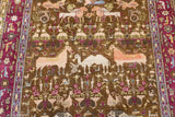 Antique Silk Turkish Rug 3'6'' x 5'1''