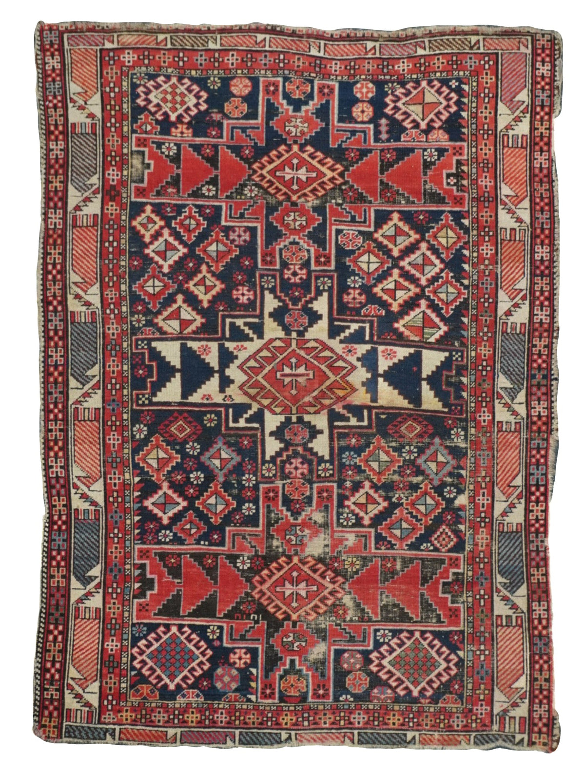 Antique Caucasian Shirvan Rug 3'9'' x 5'4''
