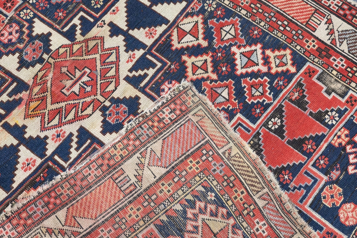Antique Caucasian Shirvan Rug 3'9'' x 5'4''