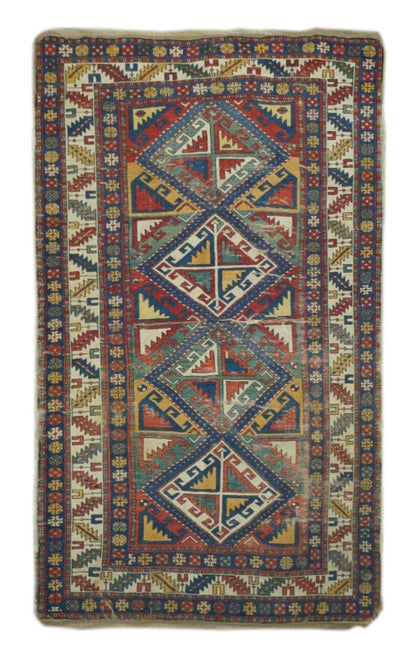 Antique Caucasian Shirvan Rug 3'7'' x 6'8''