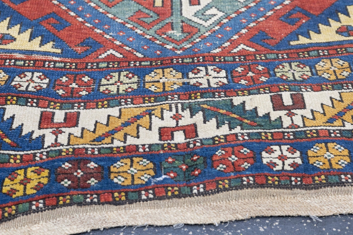 Antique Caucasian Shirvan Rug 3'7'' x 6'8''