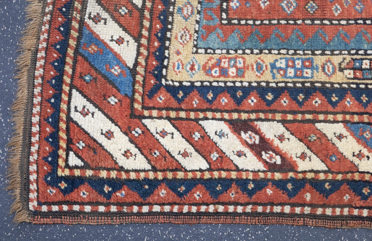 Antique Caucasian Kazak Rug 3'10'' x 6'11''