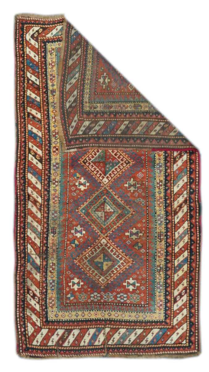 Antique Caucasian Kazak Rug 3'10'' x 6'11''