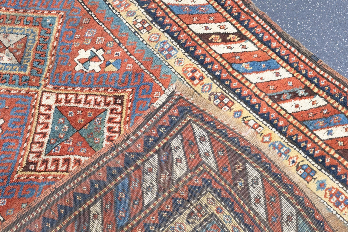 Antique Caucasian Kazak Rug 3'10'' x 6'11''