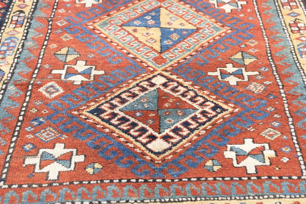 Antique Caucasian Kazak Rug 3'10'' x 6'11''